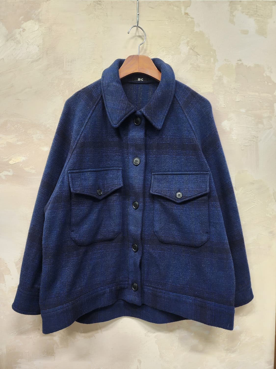 유니클로 울 혼방 체크 자켓 L 상품이미지1