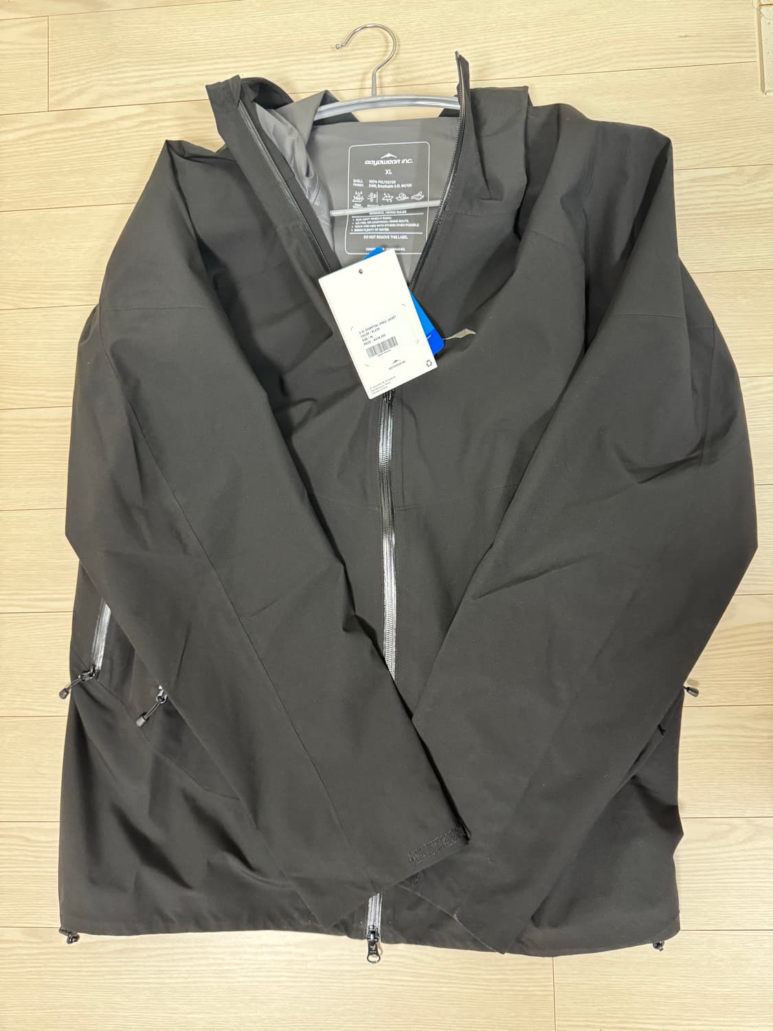 고요웨어 2.5L 에센셜 쉘 자켓 블랙 XL 상품이미지2
