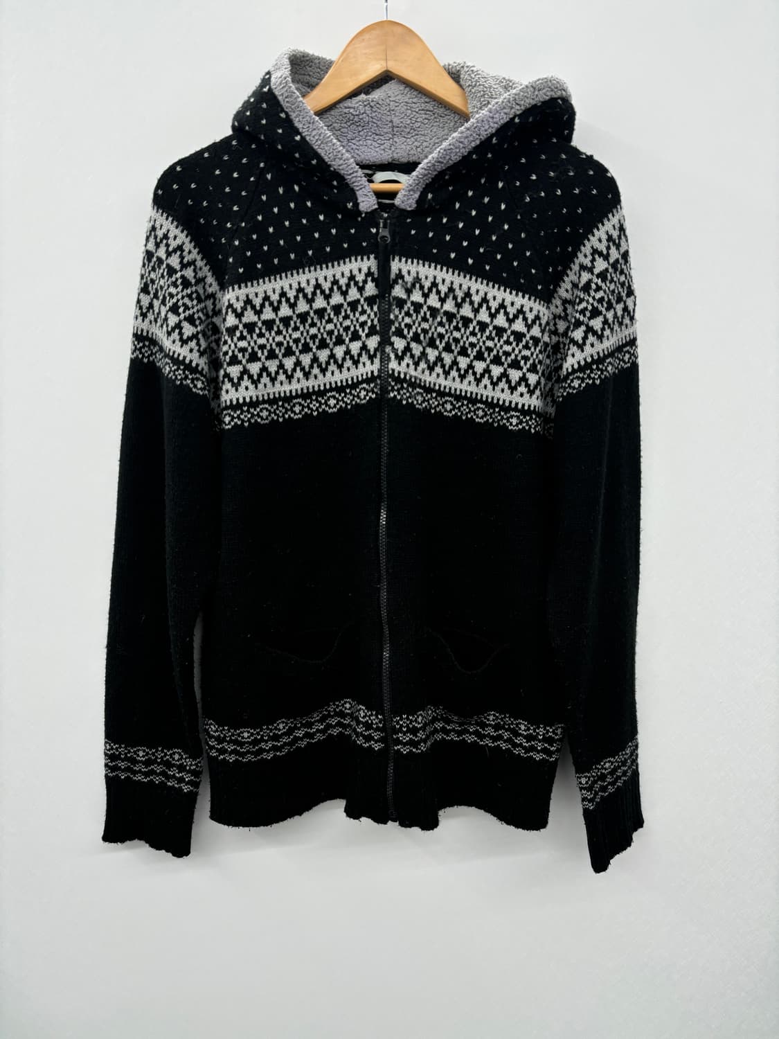 노르딕 니트 후드집업 상품이미지3