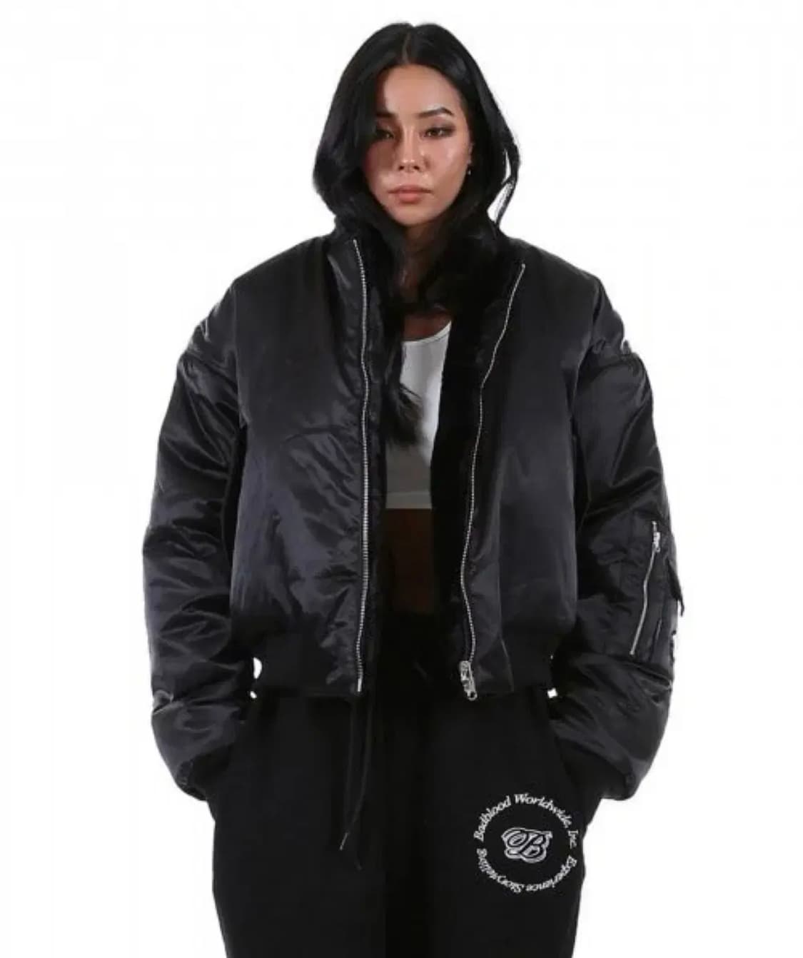 배드블러드 리버서블 페이크퍼 봄버 점퍼 ma-1 상품이미지1