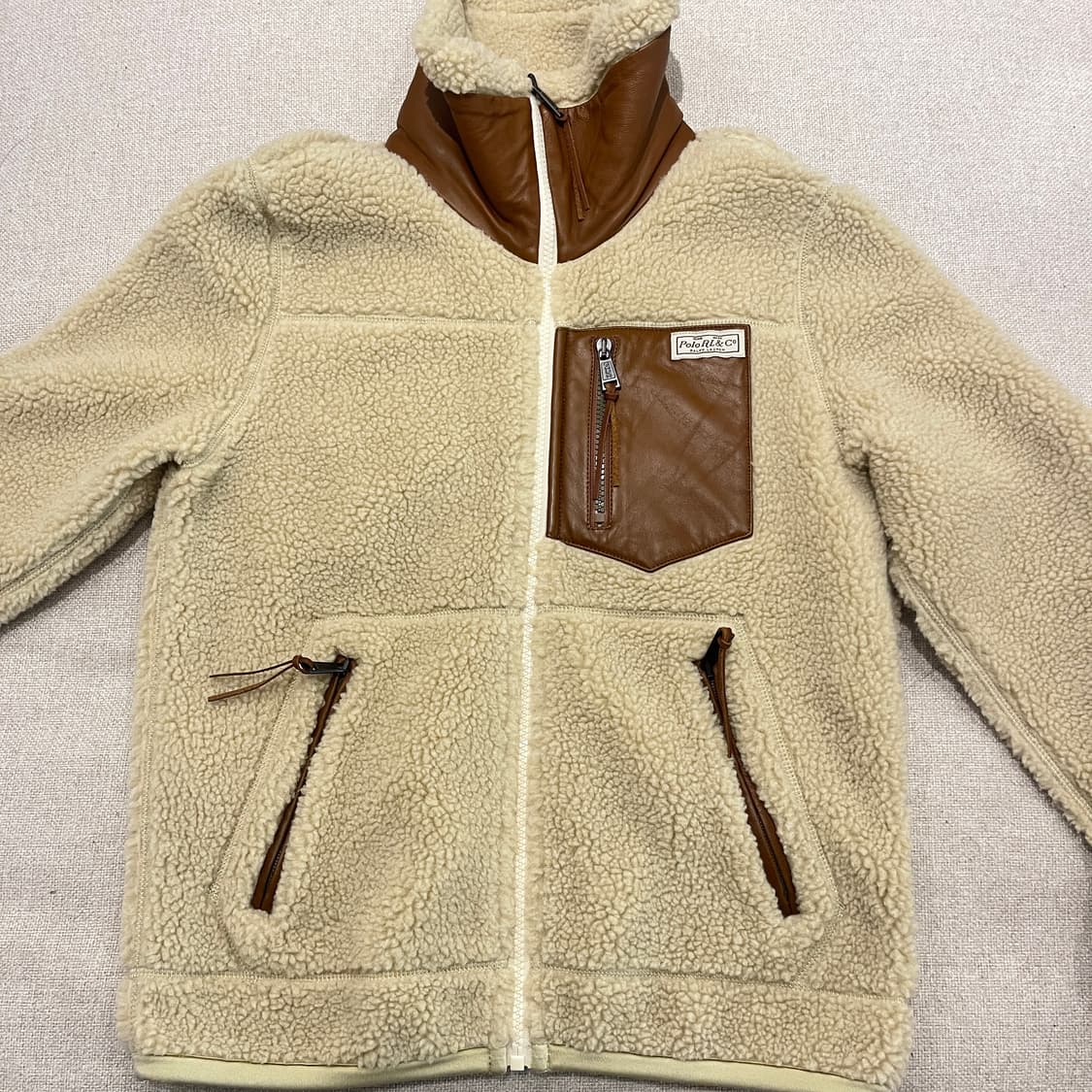 Polo 폴로 랄프로렌 플리스 후리스 가죽패치 상품이미지2