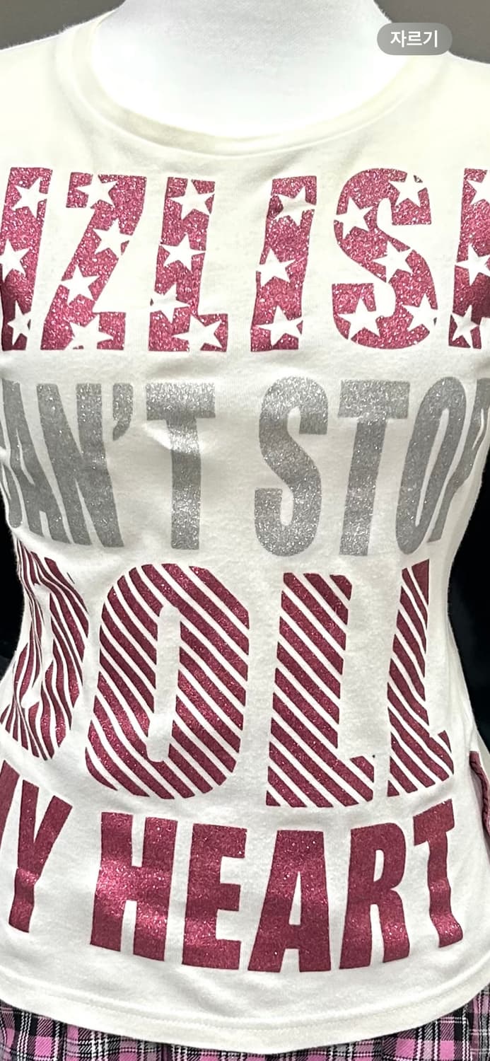 [셋업] 리즈리사돌 긴팔티&캐릭캐릭체인지 체크 스커트 상품이미지3