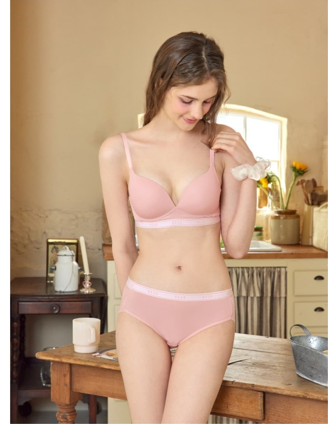 엘르 80C/100 브라팬티 속옷세트 노와이어 에어로쿨 상품이미지4