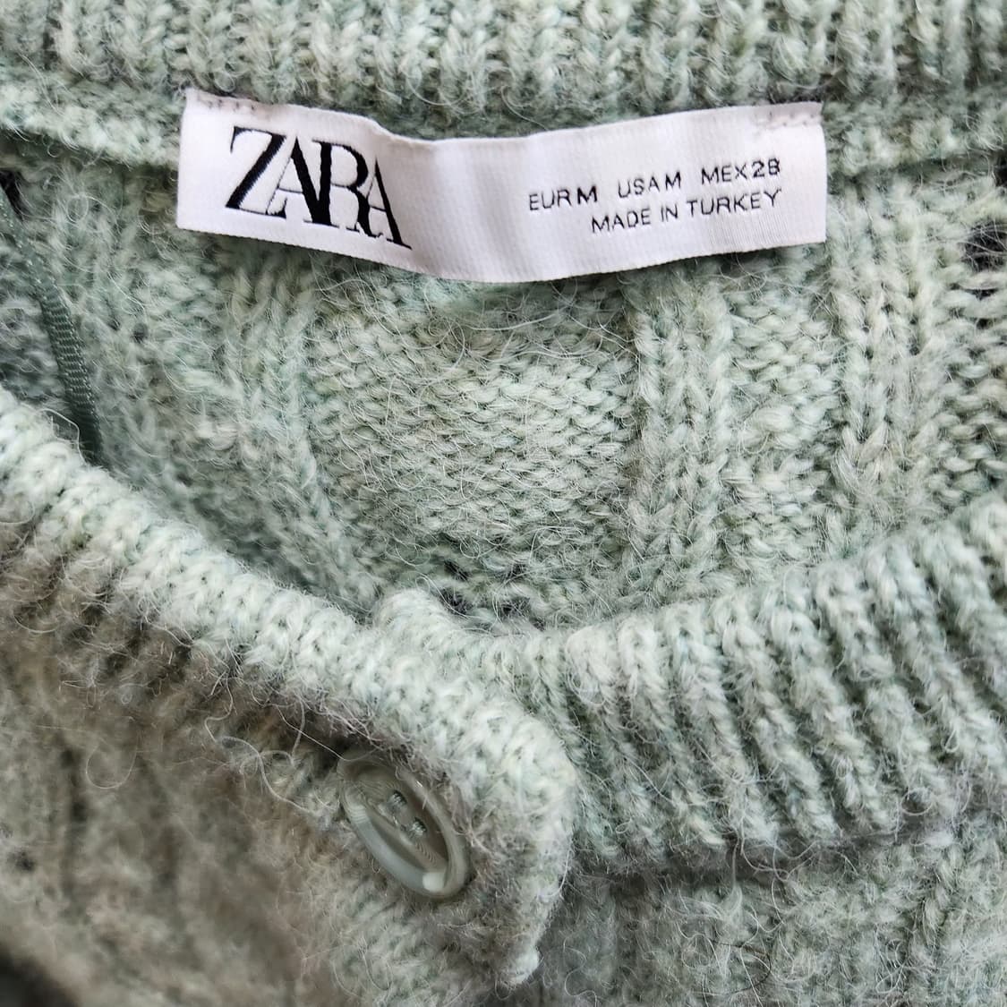 자라 ZARA 케이블 크롭 니트 가디건 M(L) 상품이미지5