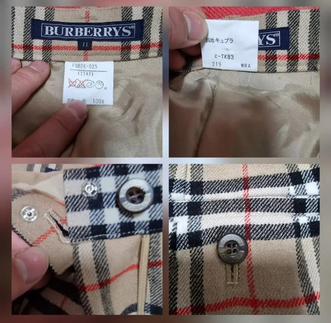 (2) 90s 버버리바지 버버리 울 트라우저 하이웨스트 팬츠 상품이미지7