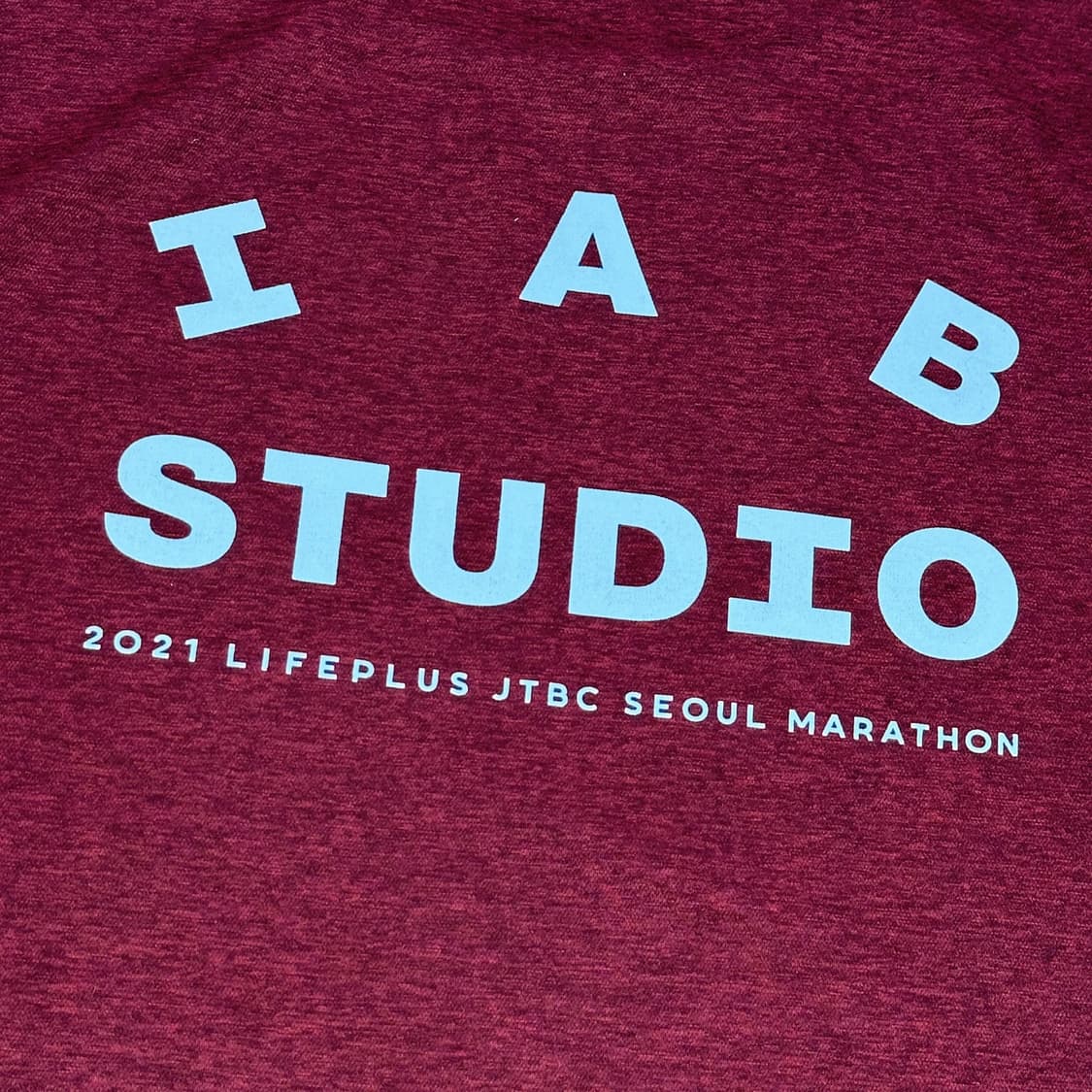 아이앱스튜디오 JTBC 마라톤 반팔티 버건디 L 상품이미지5
