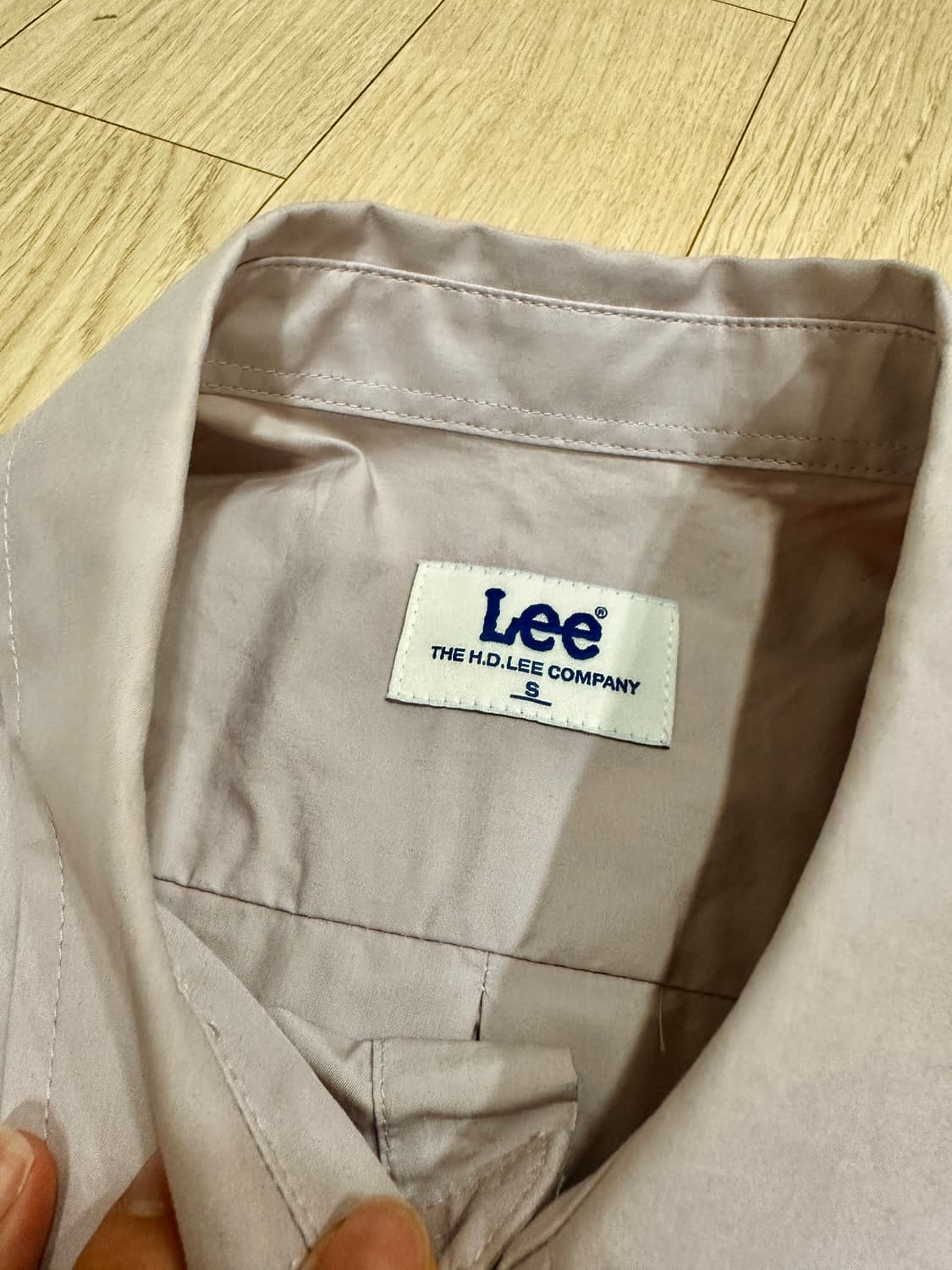 [Lee] 리 페이퍼 코튼 오버핏 반팔 셔츠 핑크 상품이미지8