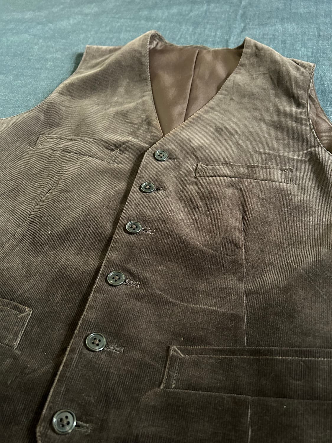 90s 올드 유니클로 코듀로이 턱시도 베스트 상품이미지7