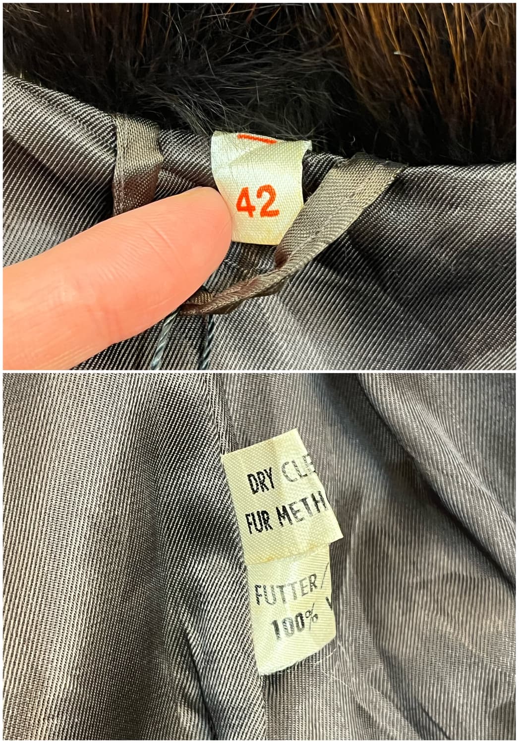 빈티지 페이크 퍼 자켓 브라운 42 #csz2647 상품이미지3