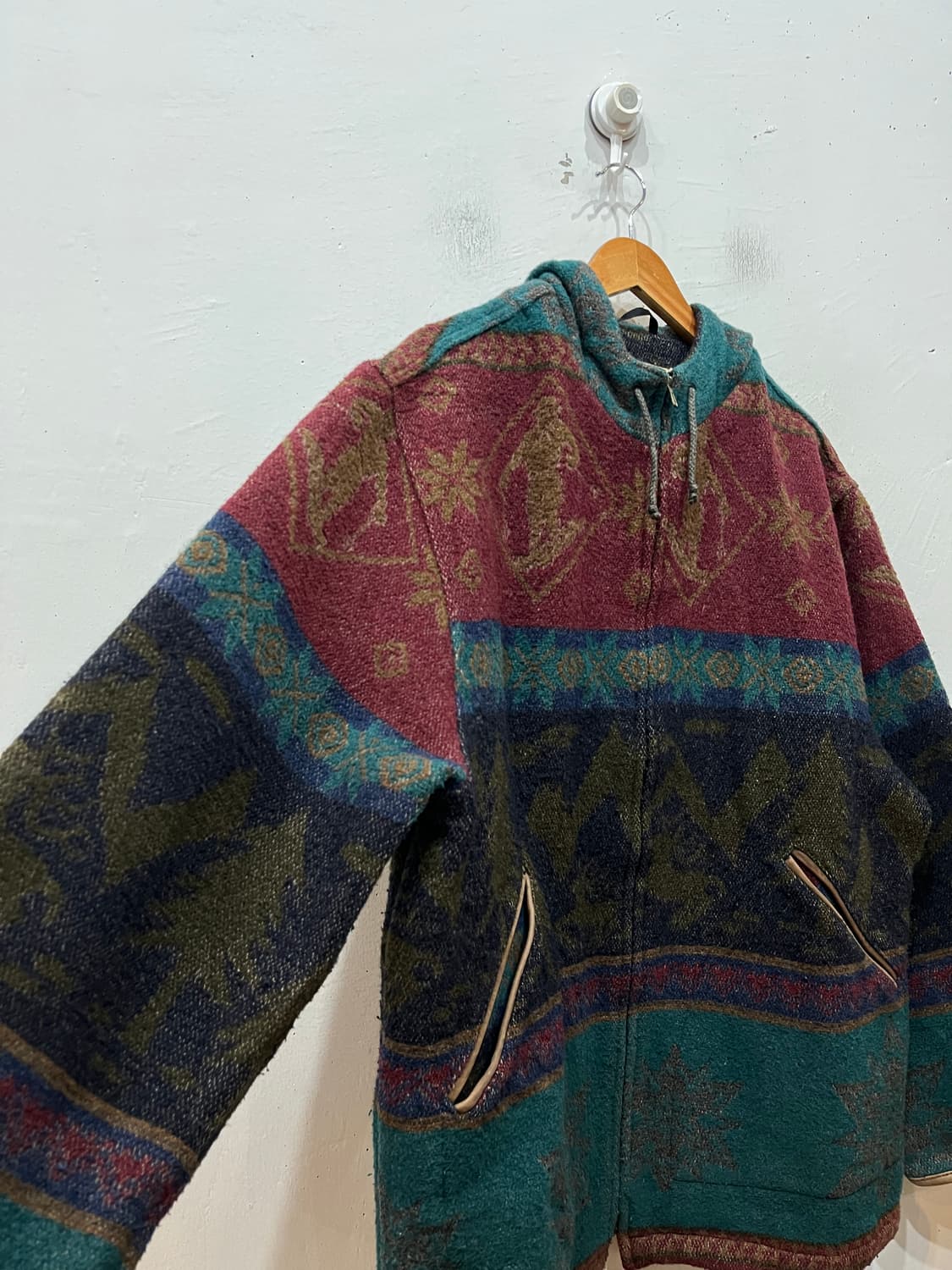 90s 엘엘빈 노르딕 블랭킷 울 자켓  상품이미지4
