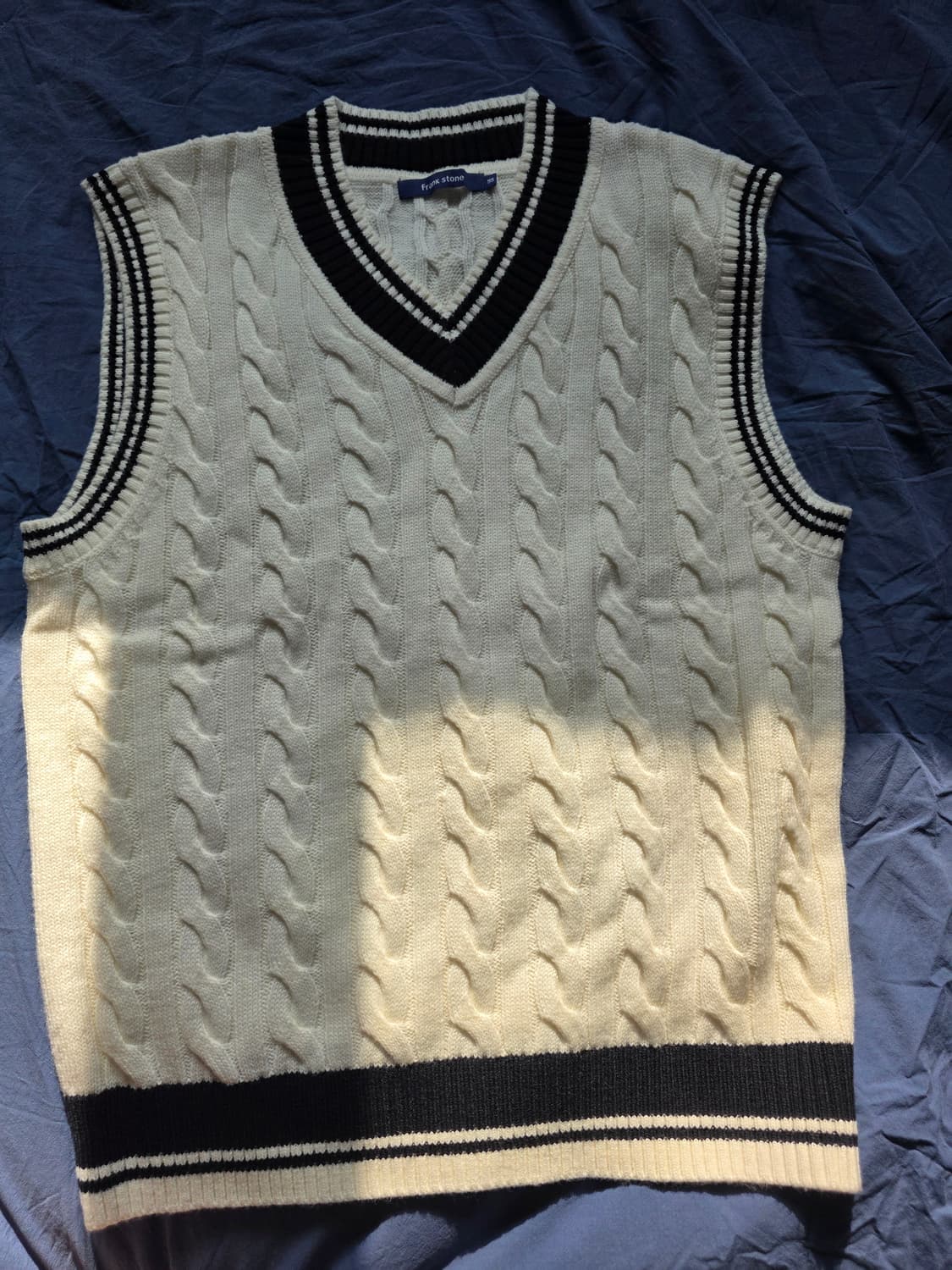 클라이드앤 프랭크스톤 아이보리 꽈배기 니트 조끼 95 상품이미지1