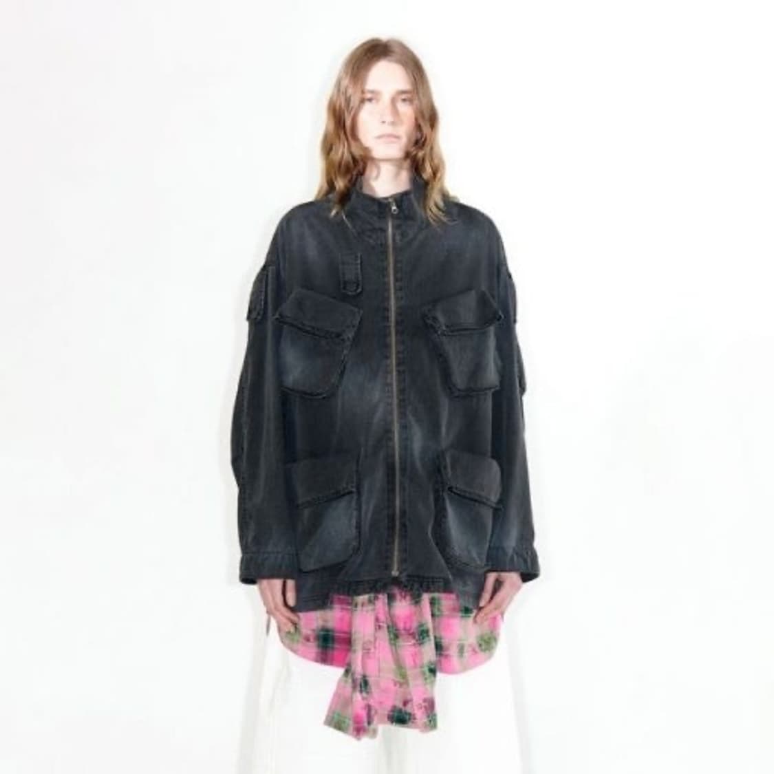구해요)Open yy cargo field jacket charcoal  상품이미지1