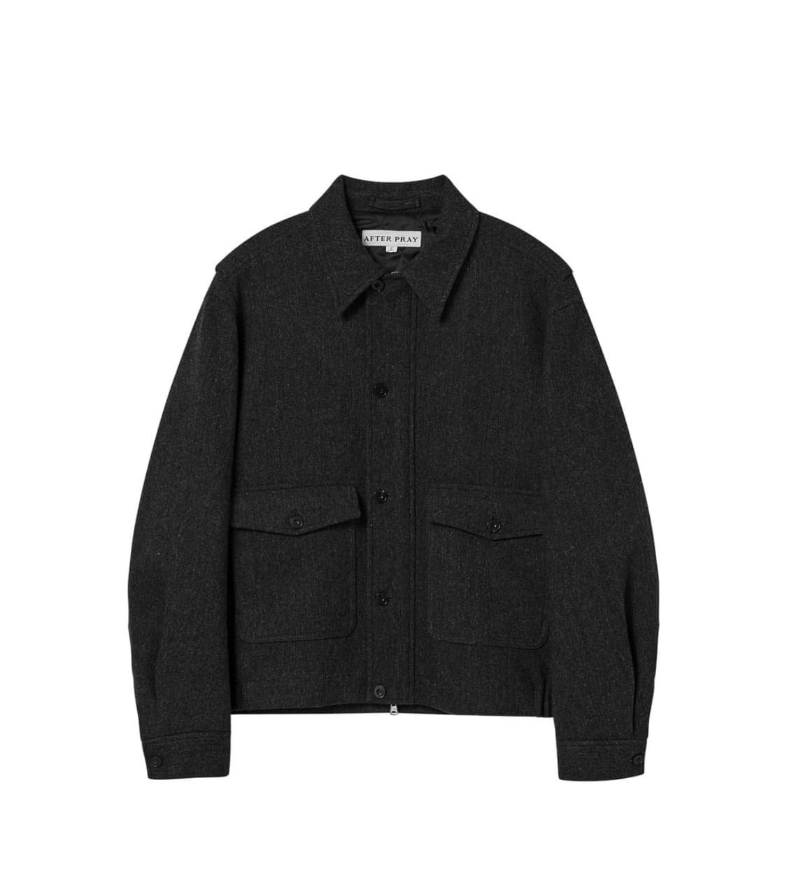 [M] 애프터프레이 A-2 울 블루종 차콜  상품이미지1