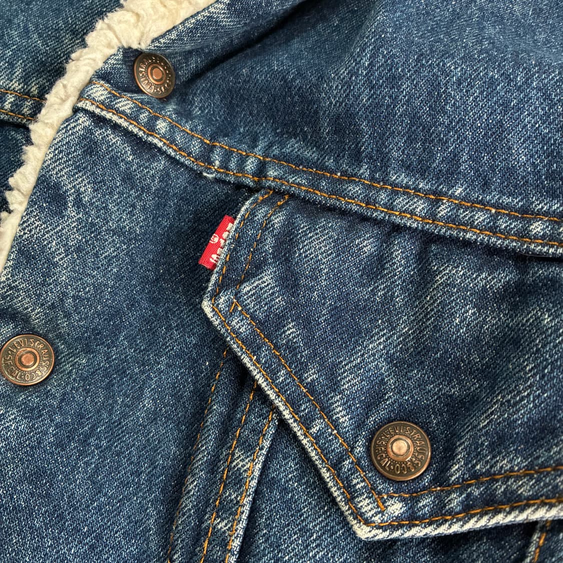 Levis  리바이스 80,s 데님 쉐르파 자켓 상품이미지3