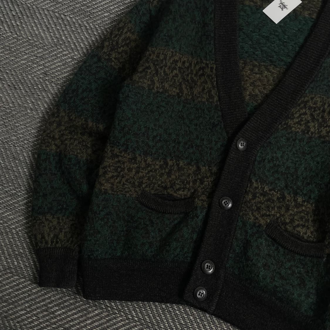 90s 입생로랑 아카이브 울 패턴 가디건o 3922 상품이미지3