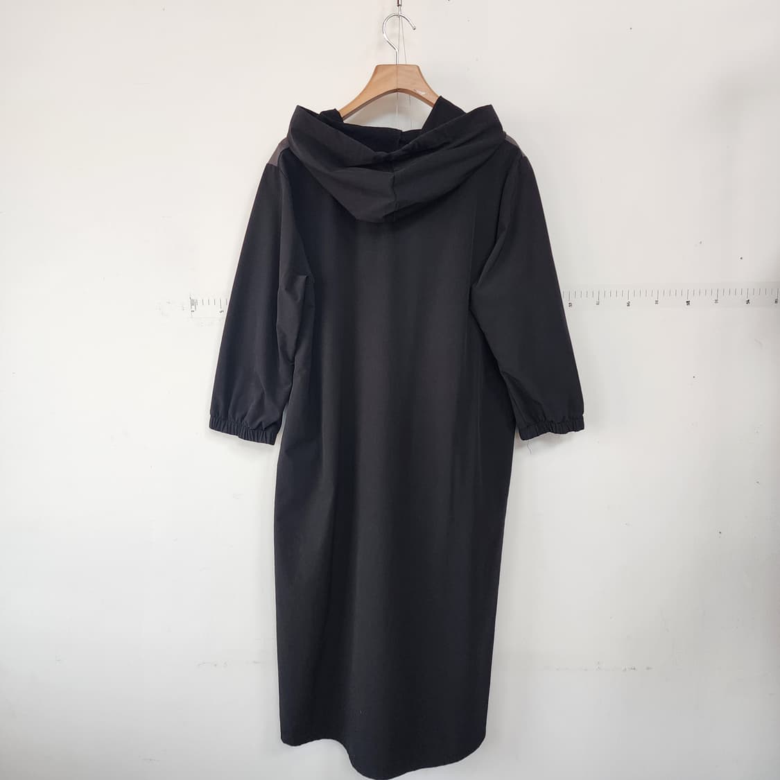 Datum 후드 롱 원피스 블랙/회색 상품이미지5