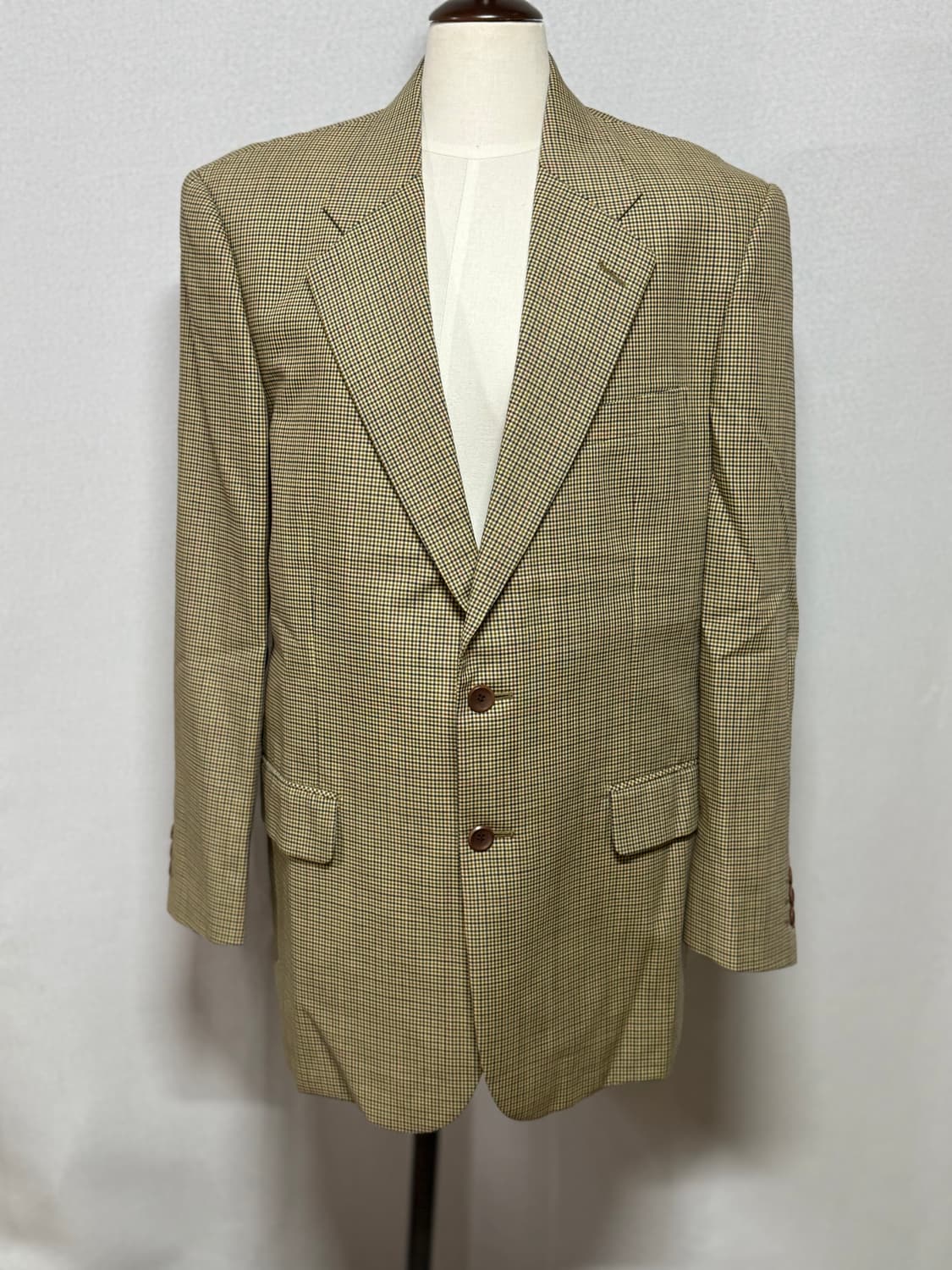 정품 입생로랑 클래식 빈티지 체크 테일러드 자켓 100 상품이미지1