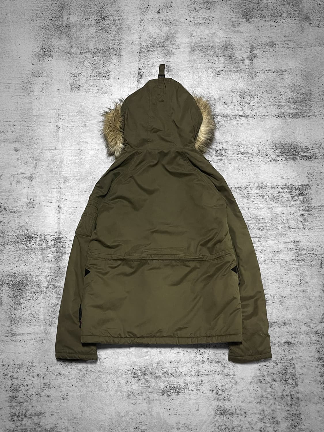 (x-girl) y2k fur hood military jacket  상품이미지6