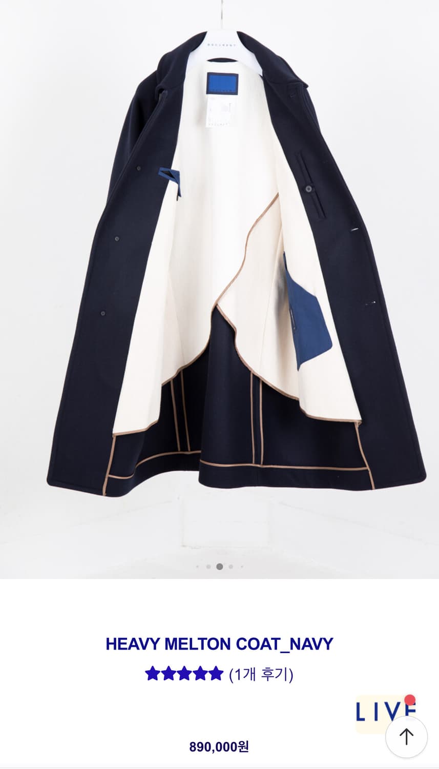 (S) 도큐먼트(Document) 헤비 멜튼 코트 네이비 상품이미지4