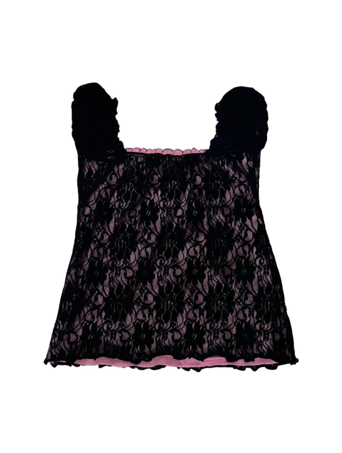 빈티지 페어리 블랙 핑크 블라우스 상품이미지2