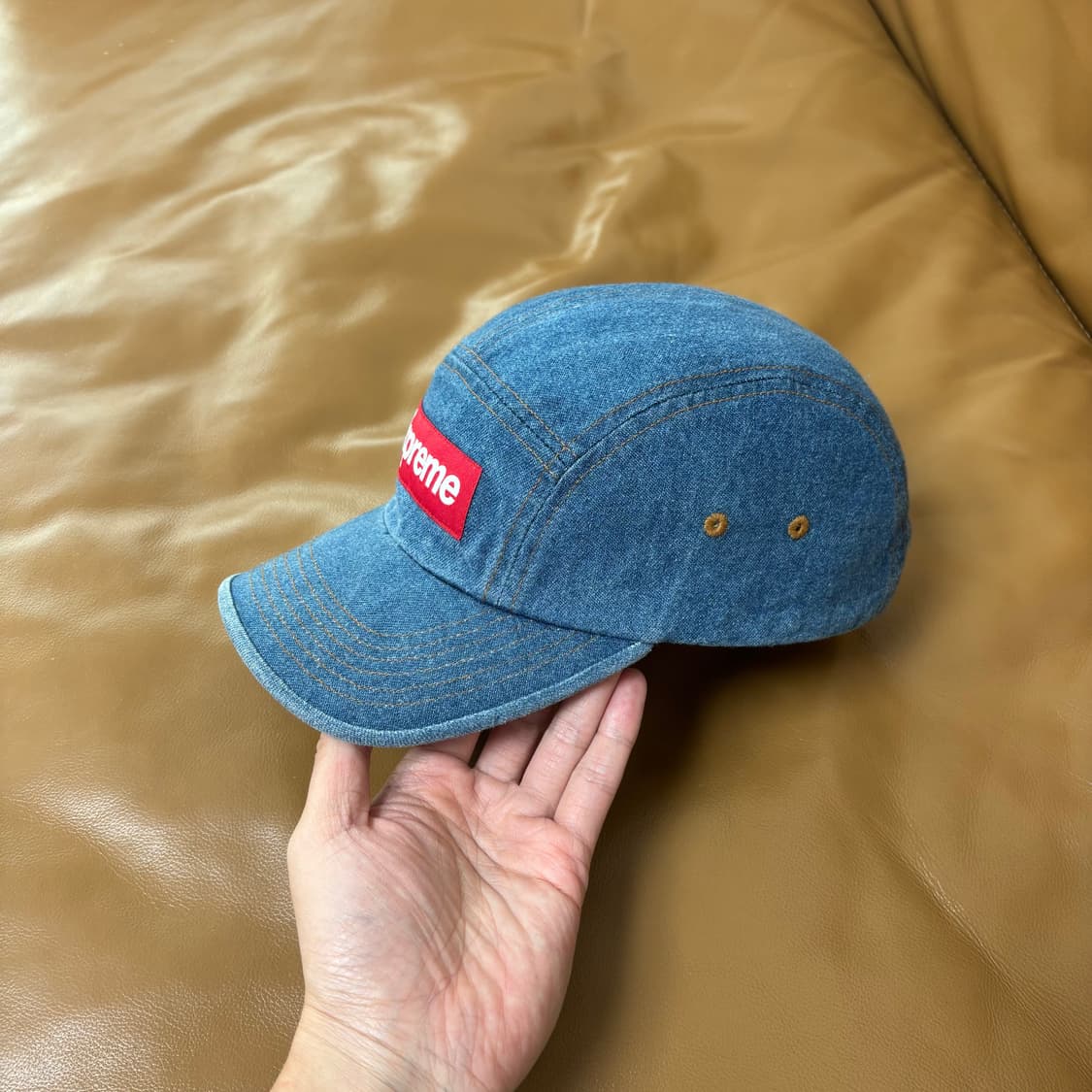 Supreme 슈프림 22fw 워시드 데님 캠프캡 모자 (Denim) 상품이미지4