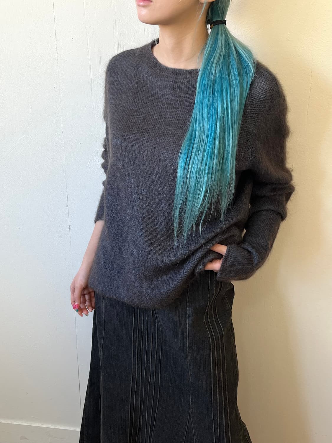 ThaLia 스톤블루 스웨터 상품이미지4