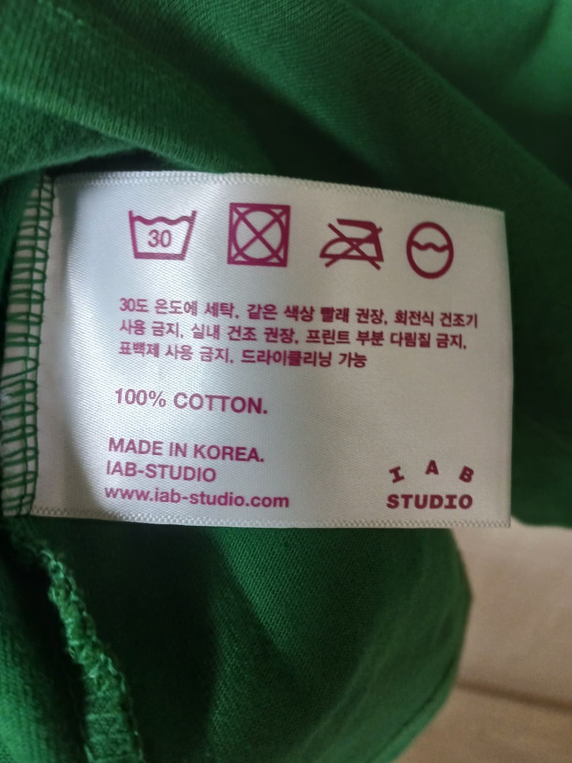 아이앱 그린 반팔티 L 상품이미지2