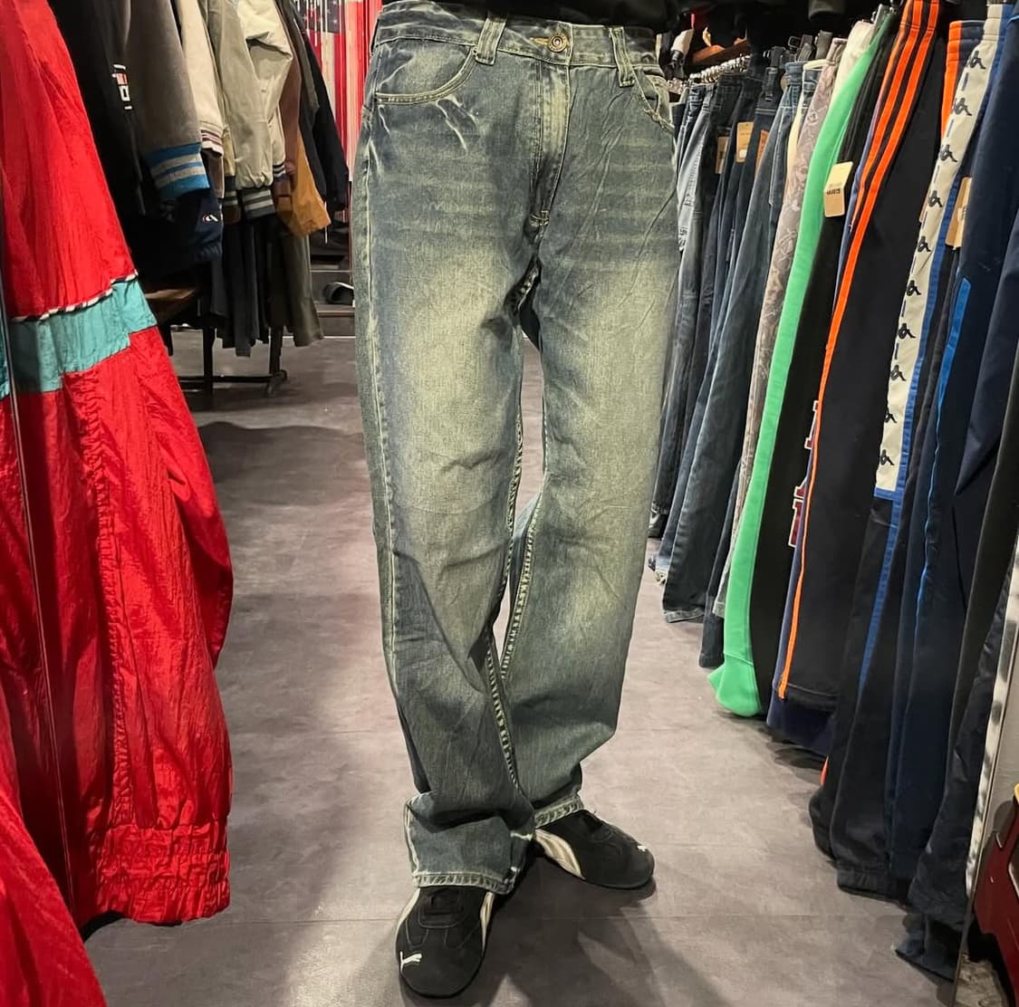 [IM] jean Big Spade jieans 힙합데님 자수 워싱 팬츠 상품이미지1