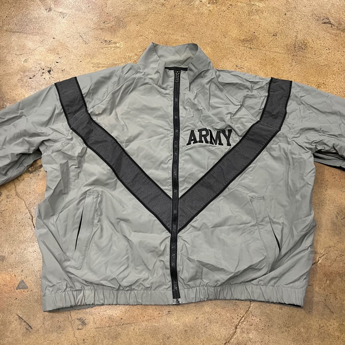 [정품] ARMY 바람막이 자켓 회색 b15 상품이미지3