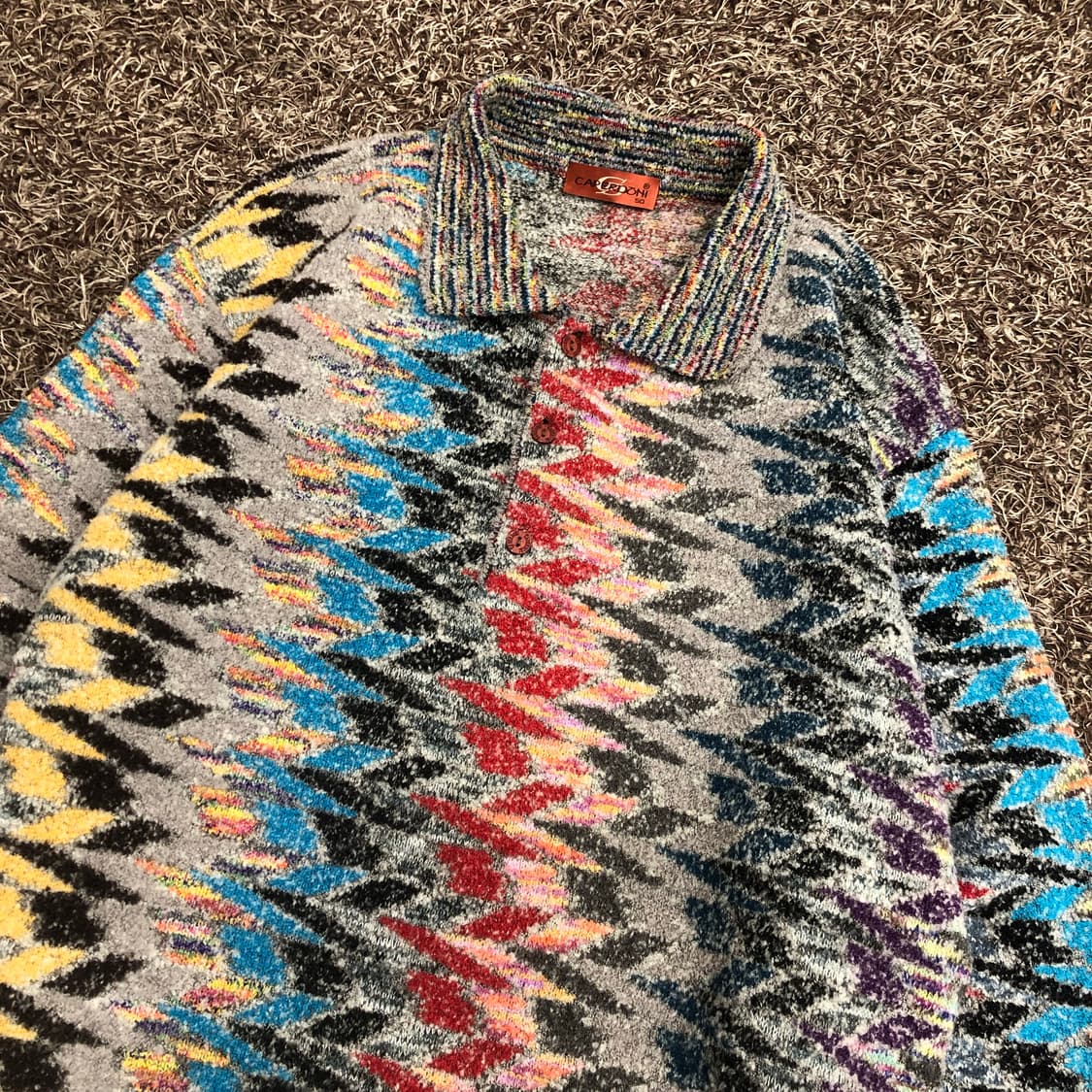 CAPERDONI 패턴 울 카라 니트 상품이미지2