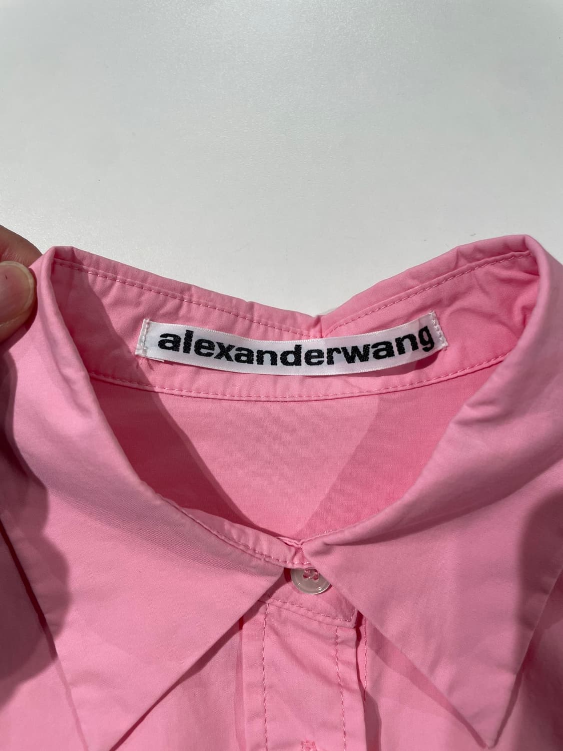 알렉산더 왕 핑크 싱글 포켓 큐빅 커프스 코튼 셔츠 상품이미지7