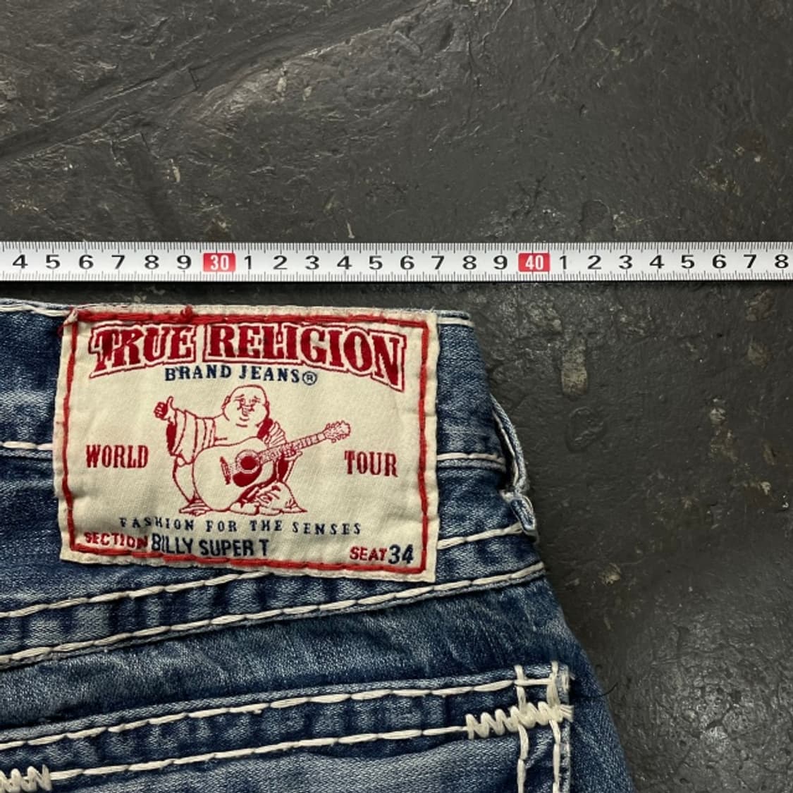 30 트루릴리전 빌리 슈퍼티 화이트 스티치 청바지  상품이미지8