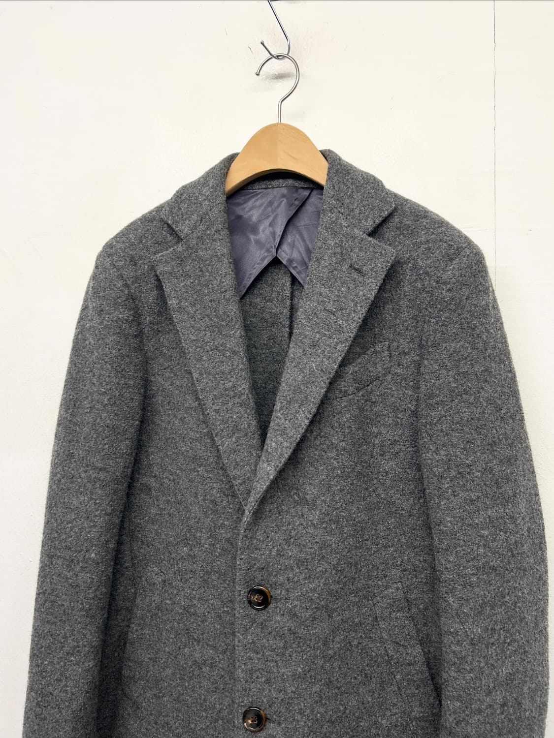 라르디니 그레이 싱글 브레스티드 울코트 상품이미지2