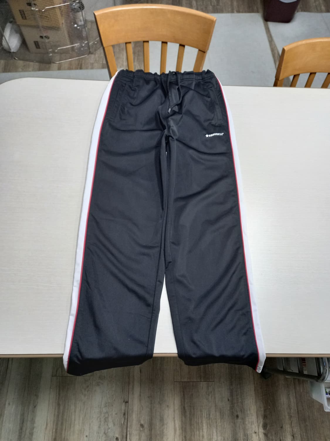 34 CONVERSE 봄가을용 스판 트레이닝하의 블랙 34-537 상품이미지1