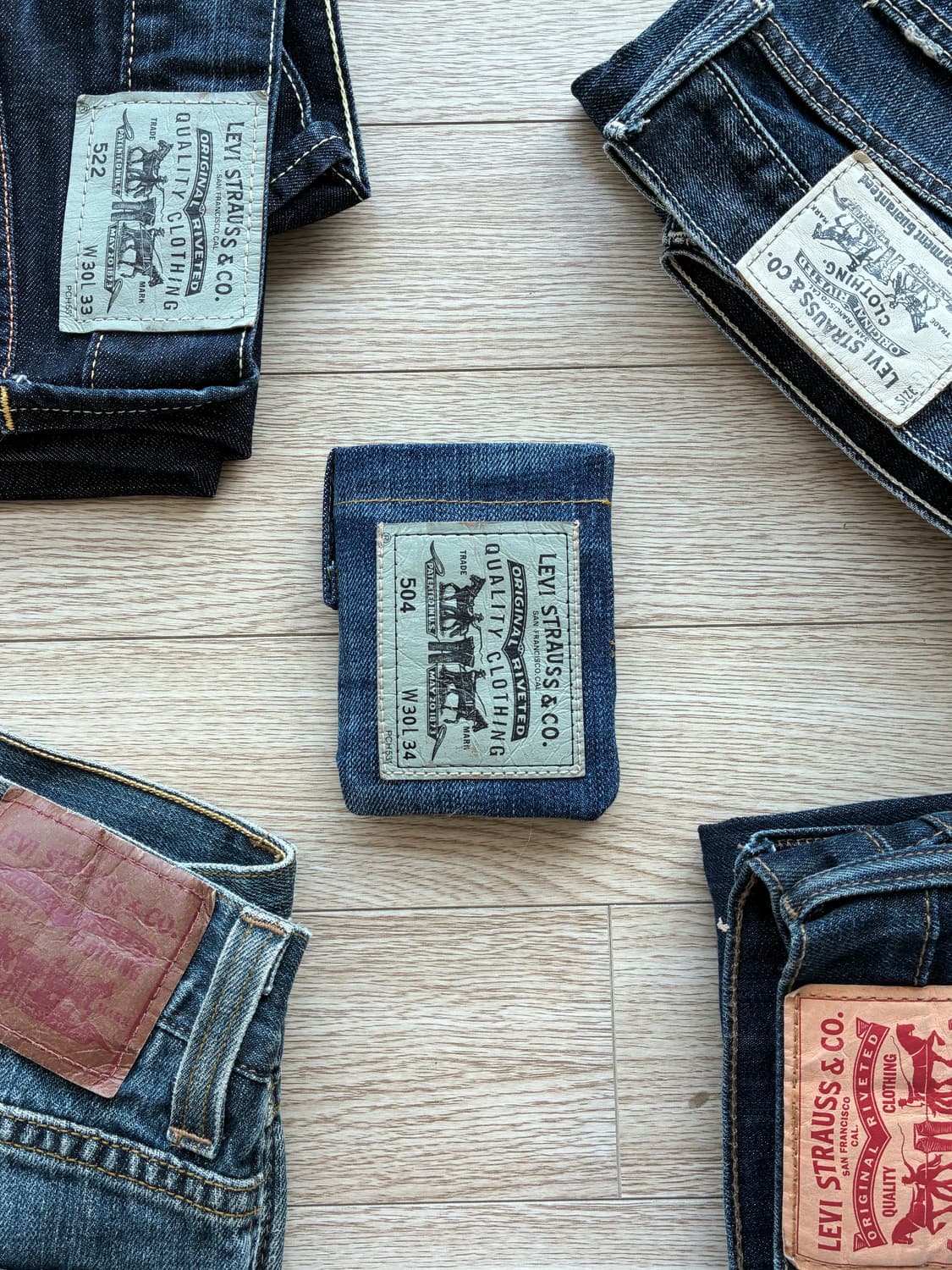 Levi's 504 demin patch Remake wallet 상품이미지1
