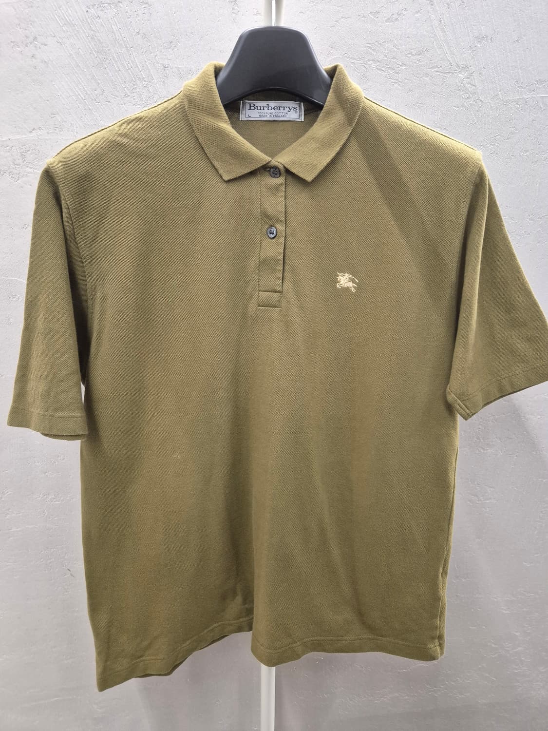 버버리 반팔 폴로 셔츠 카키 95 상품이미지2