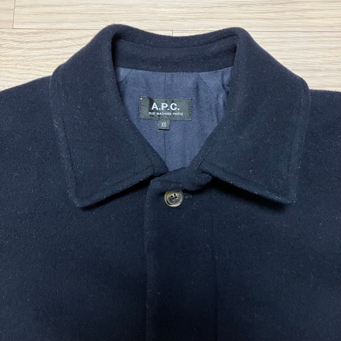 아페쎄 울캐시미어 코트 다크네이비 상품이미지4