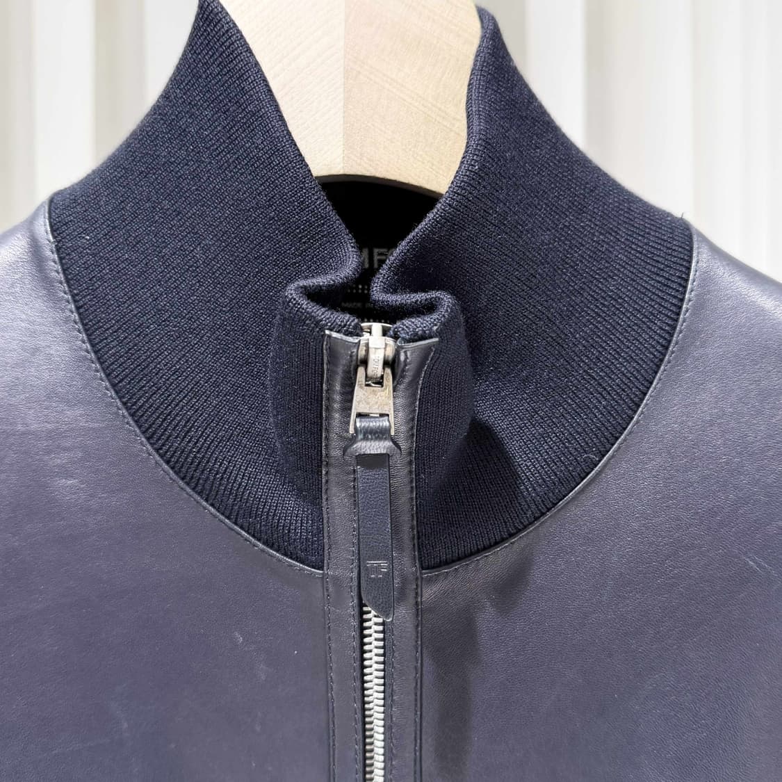 52 / 톰포드 레더 프론트 니트 자켓 상품이미지4