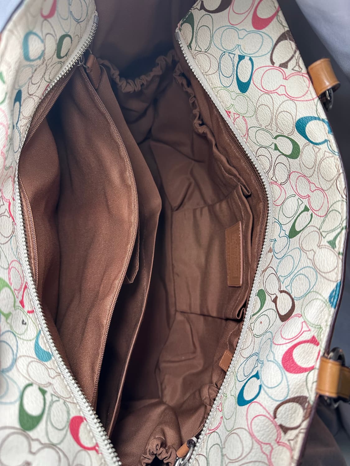 🧳Coach 첼시 헤리티지 스트라이프 토트백 상품이미지4