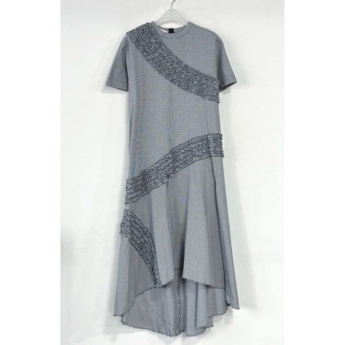 세드릭샬리에 패치 트리밍 체크 원피스 상품이미지2