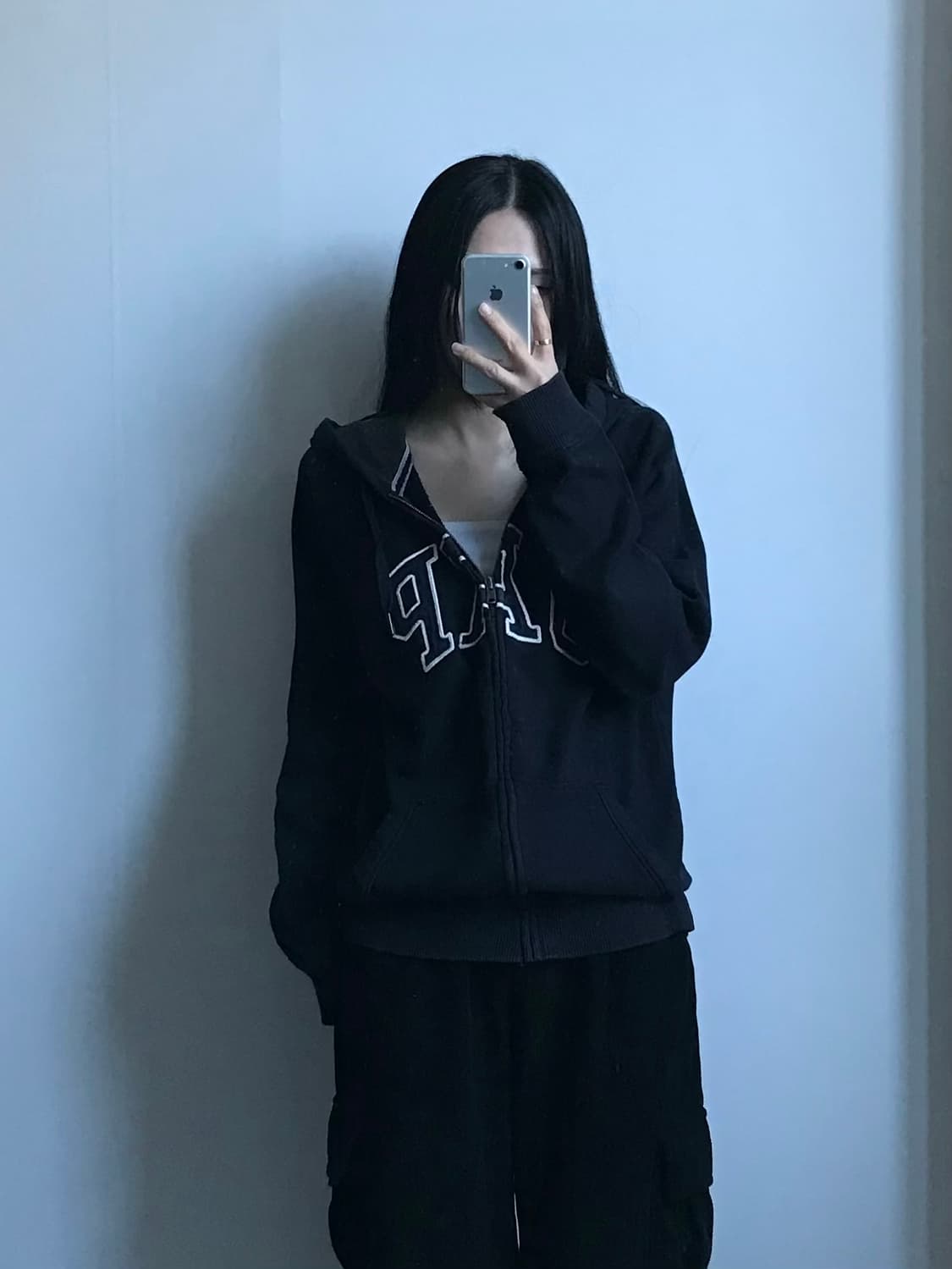 Gap 갭 블랙 후드집업 상품이미지1