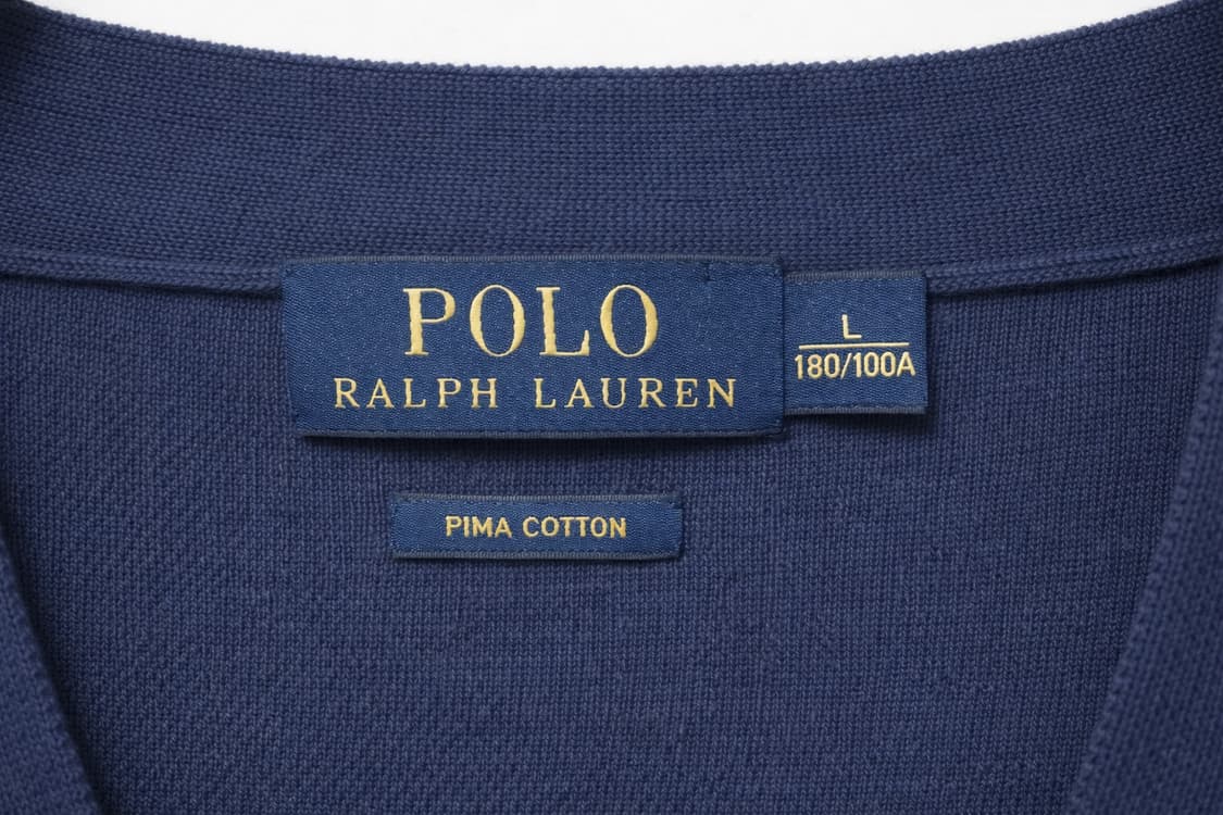 폴로 랄프로렌 피마 코튼 브이넥 가디건 네이비 L 상품이미지3