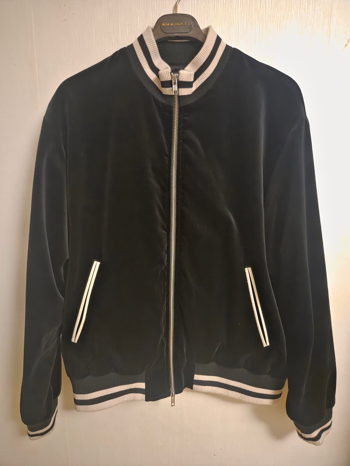 유스 벨벳 트랙자켓 블랙 M 상품이미지2