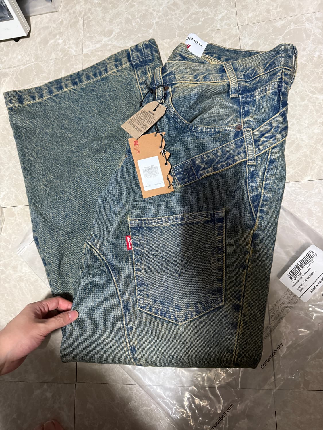 30사이즈 리바이스 앤더슨벨 우먼 오버레이 진 틴티드 인디고 상품이미지1