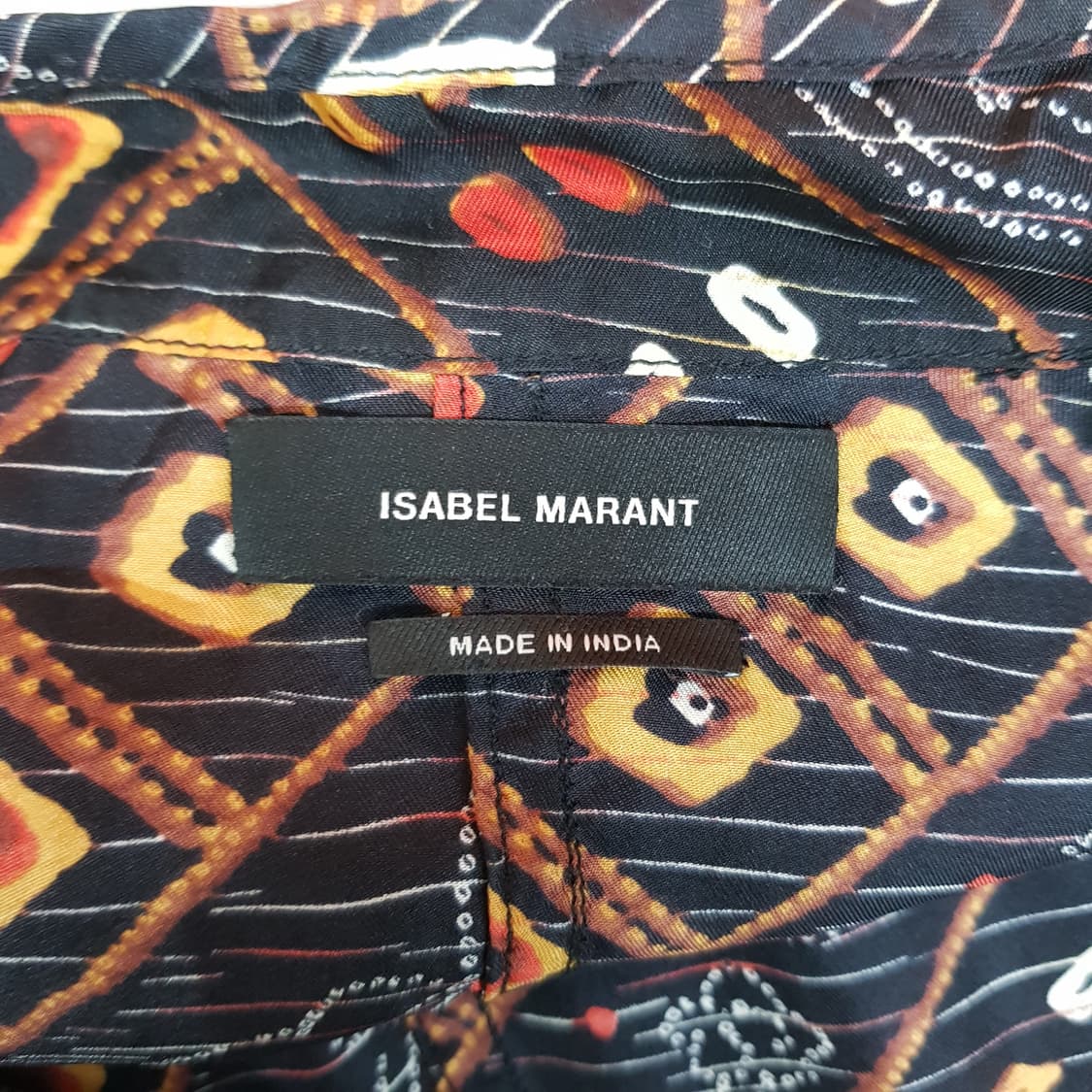 이자벨마랑 실크 패턴 슬리브리스 드레이프 원피스 38사이즈 상품이미지6