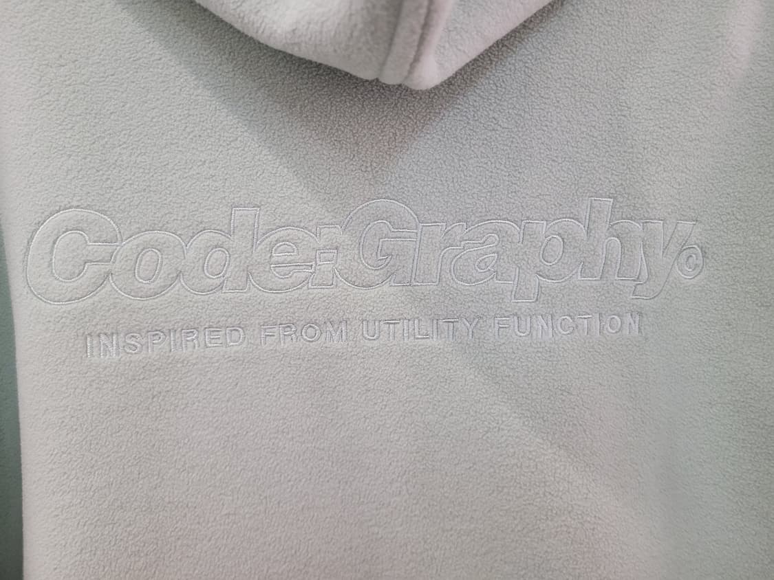 코드그라피 Codeography 오버사이즈 플리스 후드 집업 S 상품이미지6