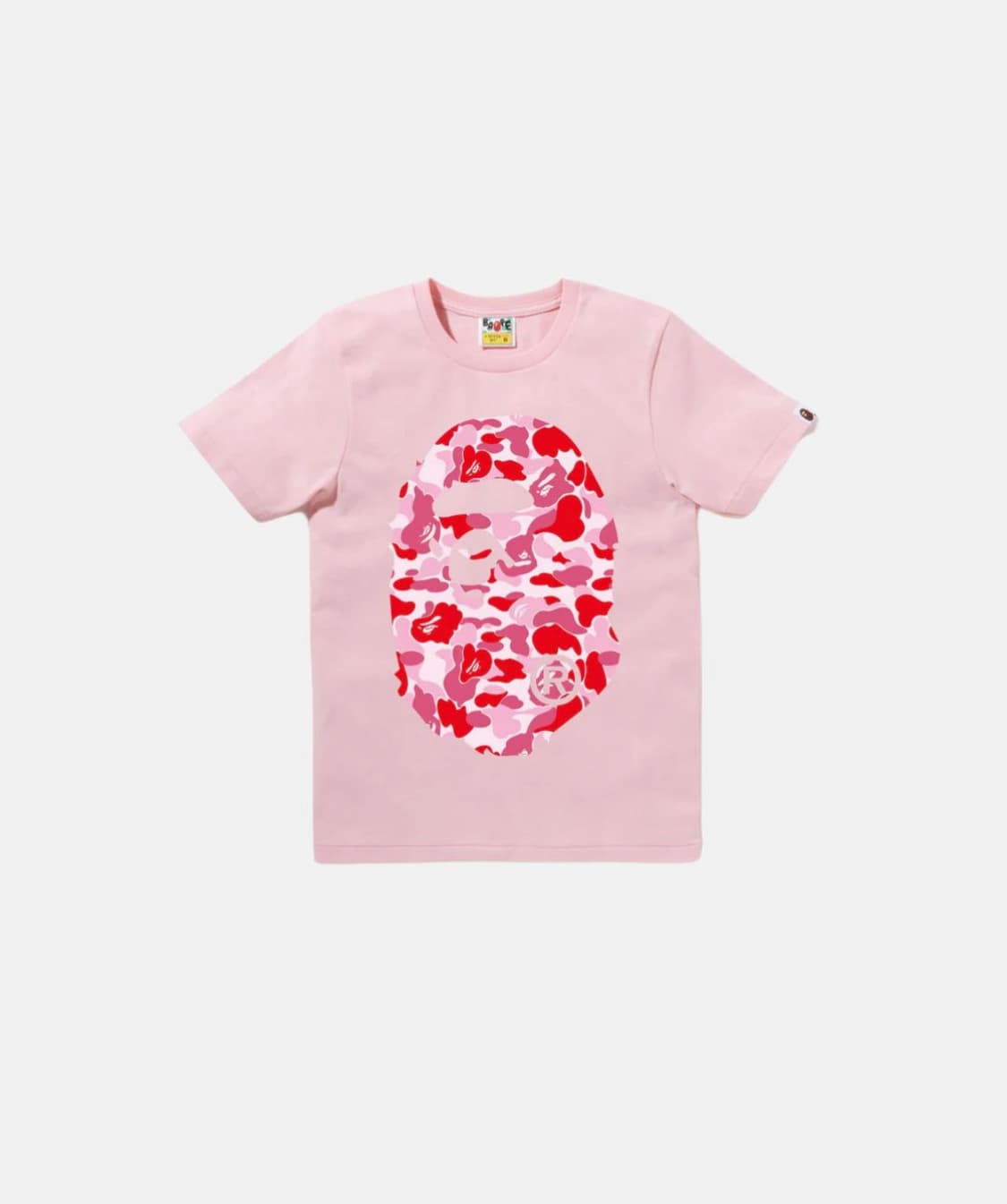 BAPE ABC CAMO BIG APE HEAD TEE PINK M 상품이미지1