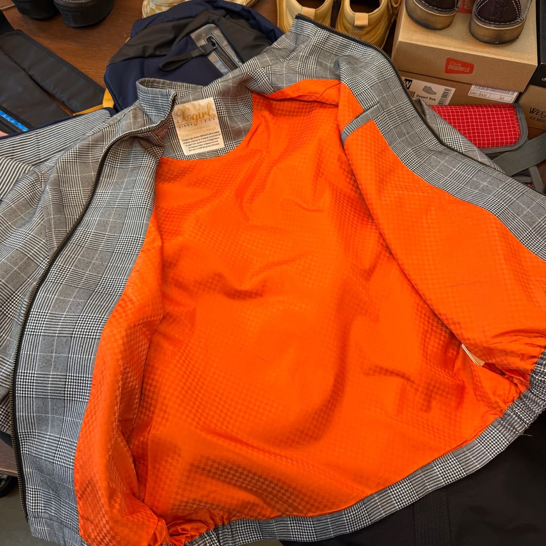 X GIRL 입생로랑 오마쥬 체크 패턴 블루종 상품이미지7