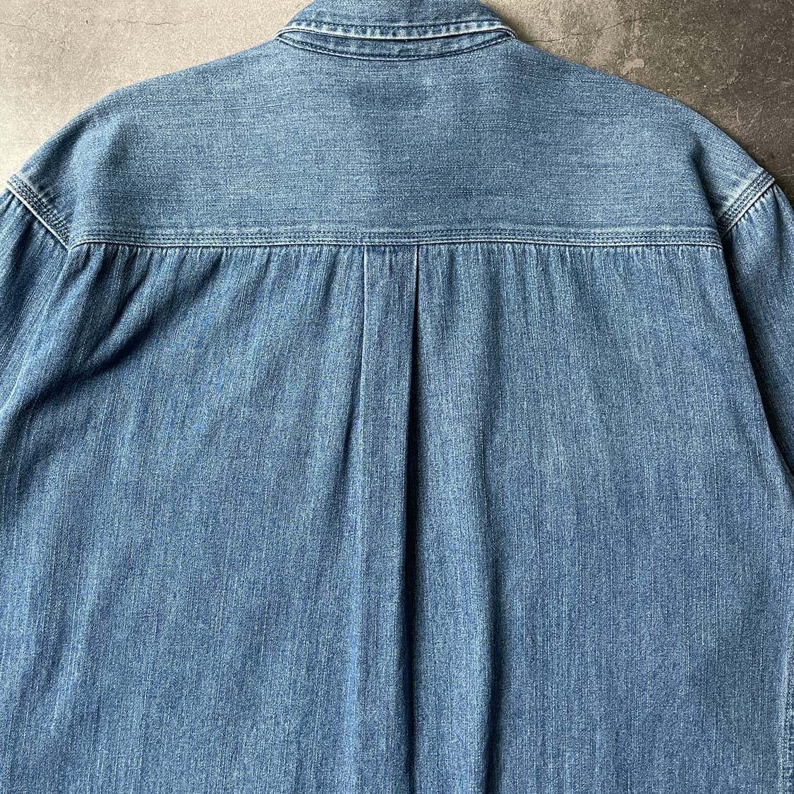 UNKNOWN 빈티지 플랩포켓 코튼 데님 셔츠 A00711 상품이미지8