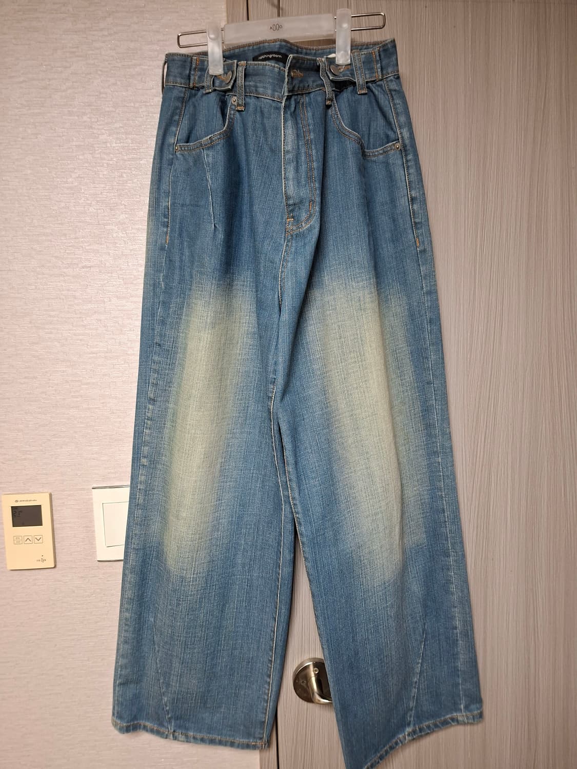 해칭룸 와이드진 빈티지 워시드블루 2사이즈  상품이미지1